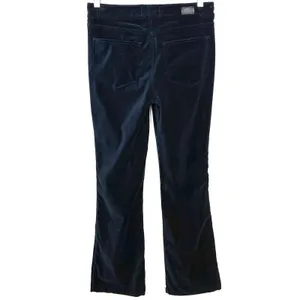 Paige High Rise Bootcut Pants Zip Fly & Button Closure Deep Navy Velvet Size 27 thumbnail 2