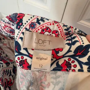 Loft Outlet Red White And Blue Original Crop‎ Pants Size 12 thumbnail 10