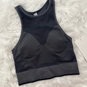 Lululemon Seamless Mesh Supportive Training Tank Top Graphite Grey Size 2 thumbnail 5