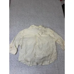 A New Day Womens Cream Button Down Utility Shirt Long Sleeve Roll Tab Size M.. thumbnail 3