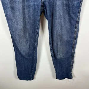 We The Free Jeans Straight Leg Raw Hem Medium Wash Women's Size‎ 25 Boho thumbnail 5