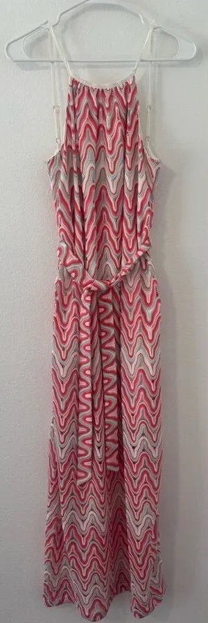 Trina Turk Niksar Knit Maxi Halter Dress Summer Vacation Beachy Boho Crochet 4 thumbnail 1