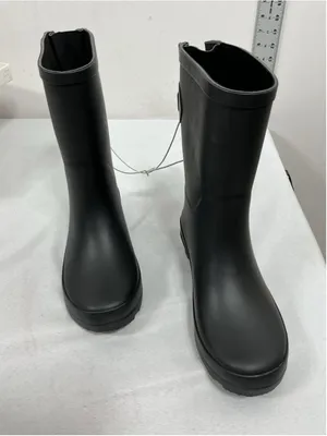 Womans New In Box A New Day Vickie Midcalf Rainboots Black 6W Pullon thumbnail 2