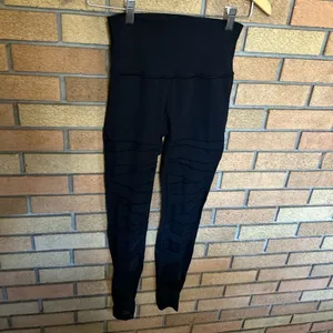 Lululemon Wunder Under Pant (Hi-Rise) Tech Mesh 28" Leggings Black Size 4 thumbnail 4