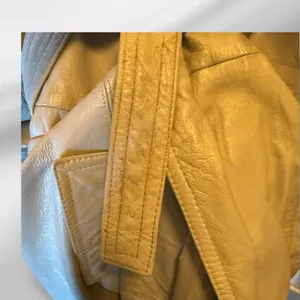 Vintage 24 K Leather By Dan‎ Di Modes Leather Coat with Real Fur Collar thumbnail 9