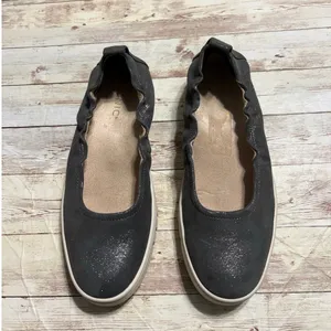 Vionic Uptown Ballet Slip-On Shoes Women's Size 7.5 Comfort Silver Shimmer thumbnail 5