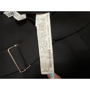 Zara Black Cargo Pants Belted Utility Jogger Snap Ankle Tapered Size M thumbnail 10