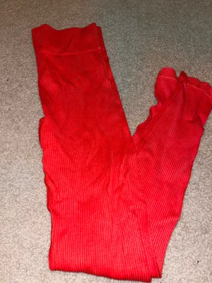 Seamless Red Leggings Size M thumbnail 2