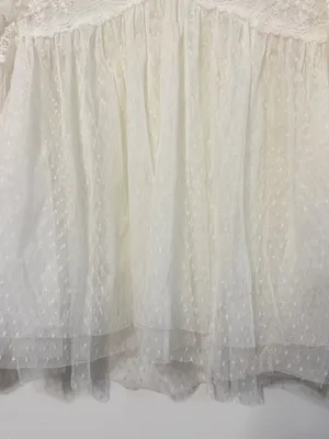Free People Boho Floral Lace True Candy Top Size XS White Mesh Sheer Festival thumbnail 7