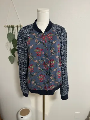 Free People Floral Bomber Jacquard Jacket thumbnail 2