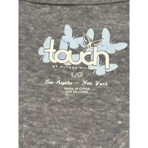 Touch Alyssa Milano Buffalo Bills Heather Gray V Neck T Shirt Football Sz Large thumbnail 4