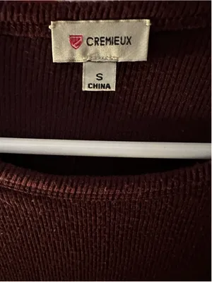 Cremieux Short-Sleeve Lined Knit Bodycon Midi Dress Burgundy Small Timeless thumbnail 6