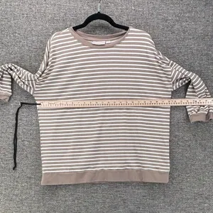 Belle by Kim Gravel Womens Sweatshirt Size‎ M Stripe Nautical 3/4 Sleeve thumbnail 12