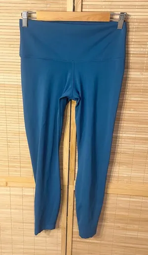 Nike yoga blue leggings pants woman’s large EUC thumbnail 1