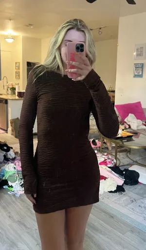Princess Polly Brown Backless Mini Dress thumbnail 1
