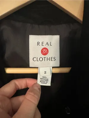 Real Clothes genuine suede leather trench coat black 2 thumbnail 4