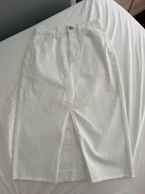 White Midi Skirt Size 25 thumbnail 1