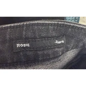 Dear John Rosie Flare‎ Jeans Womens 28 Raw Hem Distressed Black Whimsygoth thumbnail 4