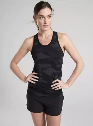 Athleta Speedlight Camo Tank Top Black Camo Women’s Activewear Size Small‎ thumbnail 1