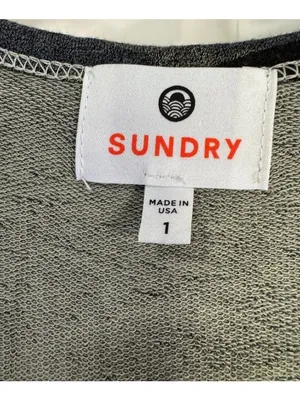 Sundry Camo Racerback Tank Dress Drawstring Waist Pockets Women's Size 1 Small thumbnail 8