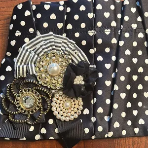 Express Heart Shape Polka Dot Clutch thumbnail 3