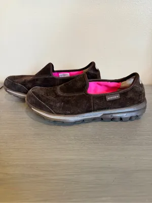 Skechers‎ womens go walk original shoes - chocolate - 6.5 Slip On Brown thumbnail 3