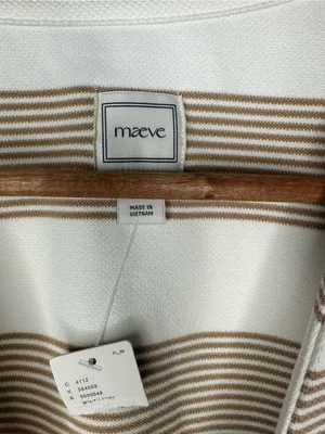 Maeve Anthropologie NWT Striped V-Neck Faux Wrap Sleeveless Top Size Large thumbnail 5