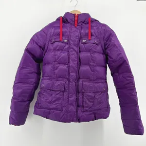 Boden Women's Purple Puffer Jacket Convertible Vest Zip Off Sleeves Hooded US 2‎ thumbnail 1