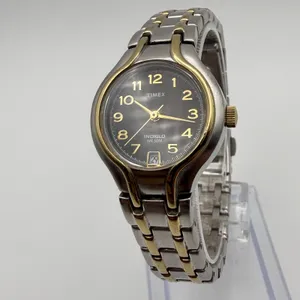 Elegant Timex Women's Two-Tone Indiglo Watch - 24mm Case Working New Battery thumbnail 3