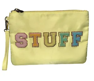 Stoney Clover Lane Ln Target 12x8 Clutch Wristlet Cosmetic Bag Yellow STUFF Lrg thumbnail 1