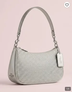 Coach Crystal Teri Shoulder Bag Silver Crossbody (NWT) thumbnail 1