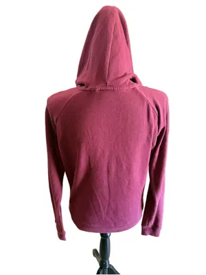PINK Victoria's Secret Burgundy Floral Full-Zip Hoodie Women's Size M (19” PTP) thumbnail 7
