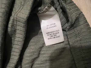 Lulus NWT Women Small Khaki Olive Green Long Sleeve Ribbed Fitted Wrap Top thumbnail 4