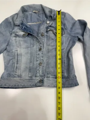 Free People Faded Light Blue Denim Jacket thumbnail 3
