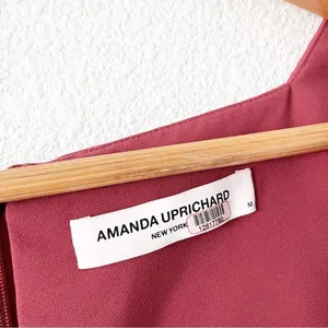 Amanda Uprichard Walsh Mauve Pink Square Neck Feminine Romantic Mini Dress thumbnail 3