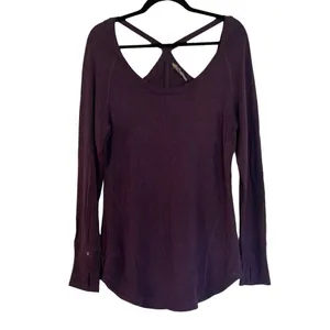 Athleta purple scoop neck cross back blouse small thumbnail 8