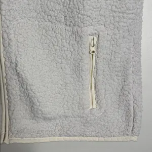 Aerie Soft Ivory/Cream Full Zip Sherpa Longline Vest size S thumbnail 6
