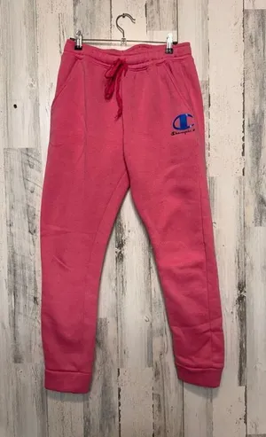 Champion Pink Fleece Jogger Sweatpants Women's Medium thumbnail 1