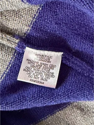 Vintage Y2K Grane McBling Blue Gray Striped Top size XL 💙 thumbnail 6