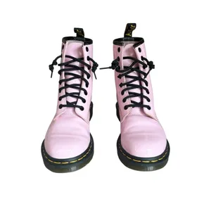 Dr Doc Martens 1460 Patent Leather Lace Up Combat Boots Womens Size 7 Pale Pink thumbnail 3