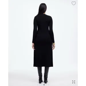 Madewell $168 Merino Wool Sweater Midi Dress Black NT938 Size S thumbnail 4