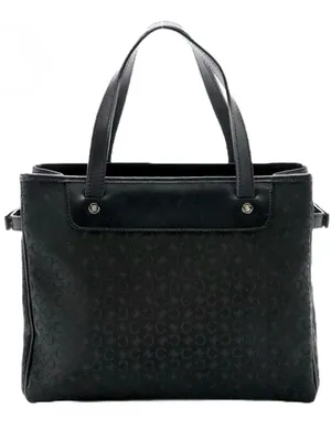 Celine Macadam Black Canvas Monogram W/Leather Trim Tote Bag thumbnail 1