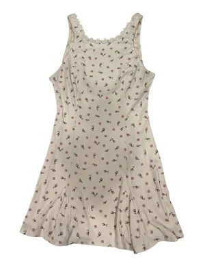 Free People Ivory Floral Daisy Trim Mini Dress – XS nwt thumbnail 1