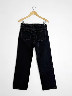Abercrombie & Fitch The Baggy Low Rise Jeans Size 25/0 Black Wide Leg thumbnail 2