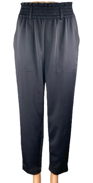 Abercrombie & Fitch Women's Black High Waisted Tapered Trousers Pants Size S thumbnail 1