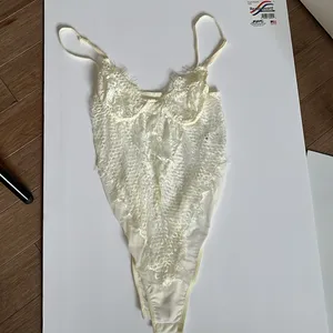 Ivory Lace Lingerie Bodice with Mesh Back Women's M thumbnail 3