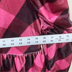 Nwt Anthropologie Maeve Velvet Babydoll Puff Sleeve Blouse Top Pink Plaid S thumbnail 6