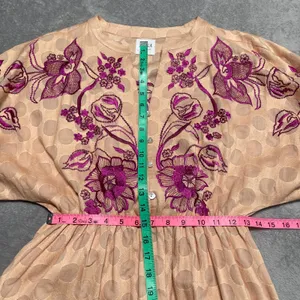 Misa Los Angeles Dress Small Lusila Embroidered Boho Peasant Cottage Pockets thumbnail 12