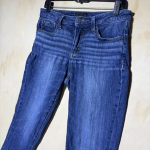 Buckle Black Fit No 53 Womens 29x27 Ankle Skinny Jeans Raw Hem Blue Stretch thumbnail 2