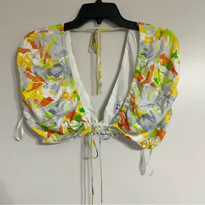 Women's Hello‎ Molly Clouded Crop Top Floral Print Size Medium thumbnail 2